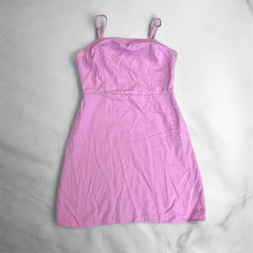 Nordstrom Bp. Womens Thin Strap Linen Mini Dress Size XS Pastel Purple